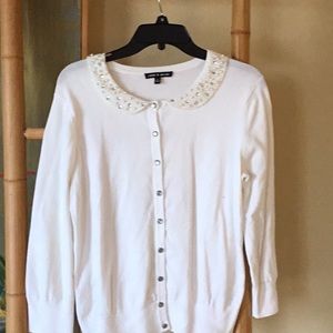 Jeweled Collar Sweater